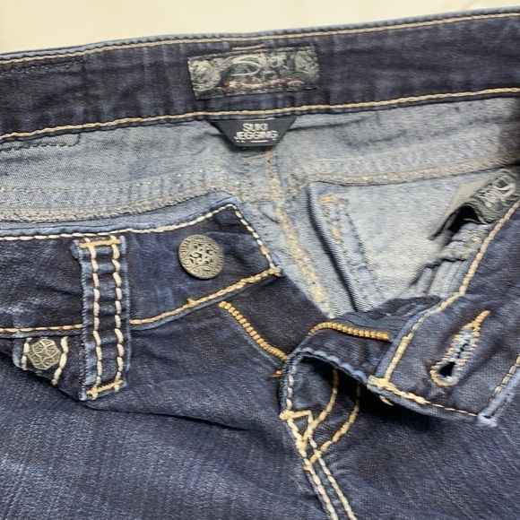 WOMEN’S Silver Blue Suki Jegging Low Rise Size 26 - Picture 10 of 13